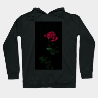 Single Red Rose Hoodie